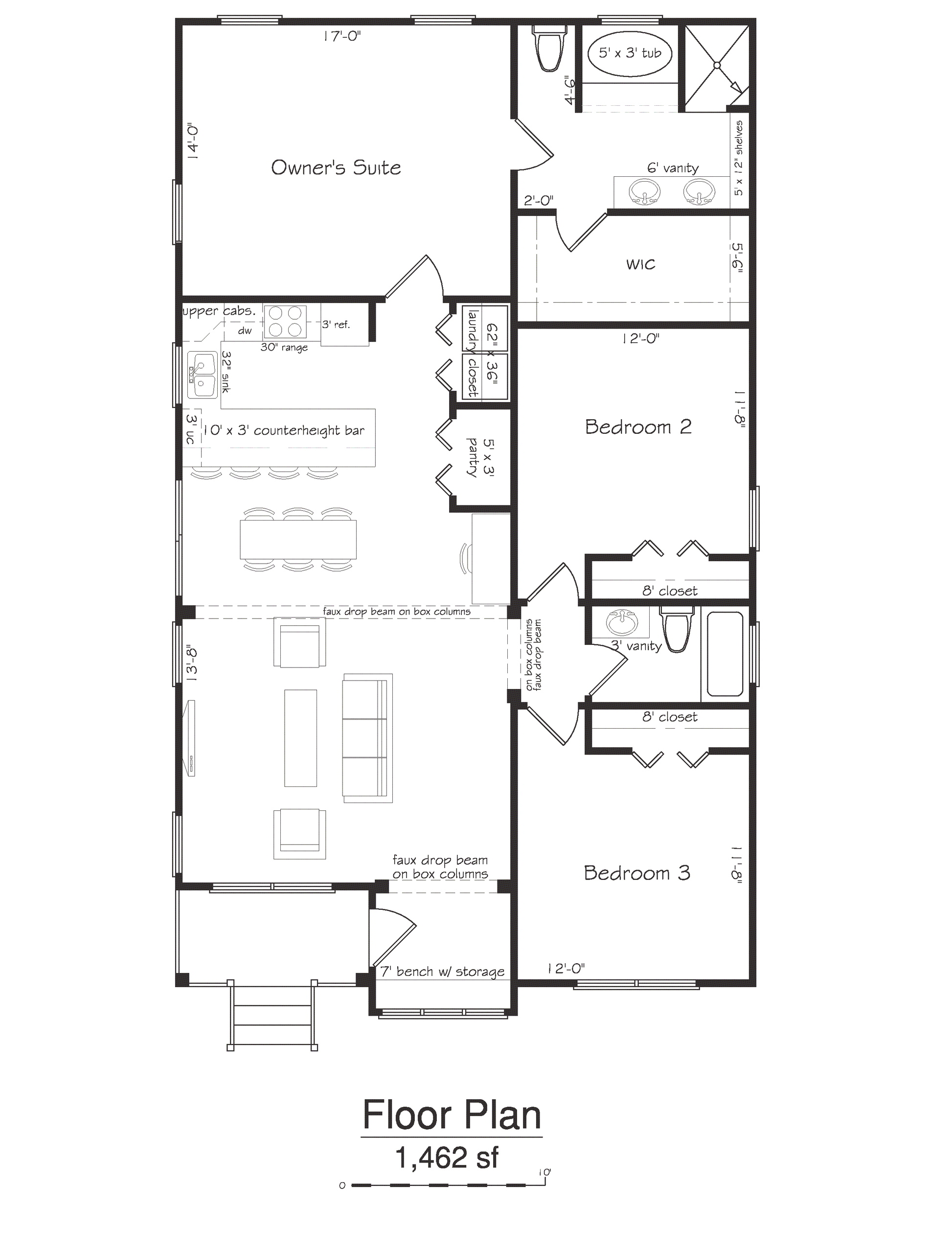 Welcome Home C* accessible plan 1,462sf (3B/2b)