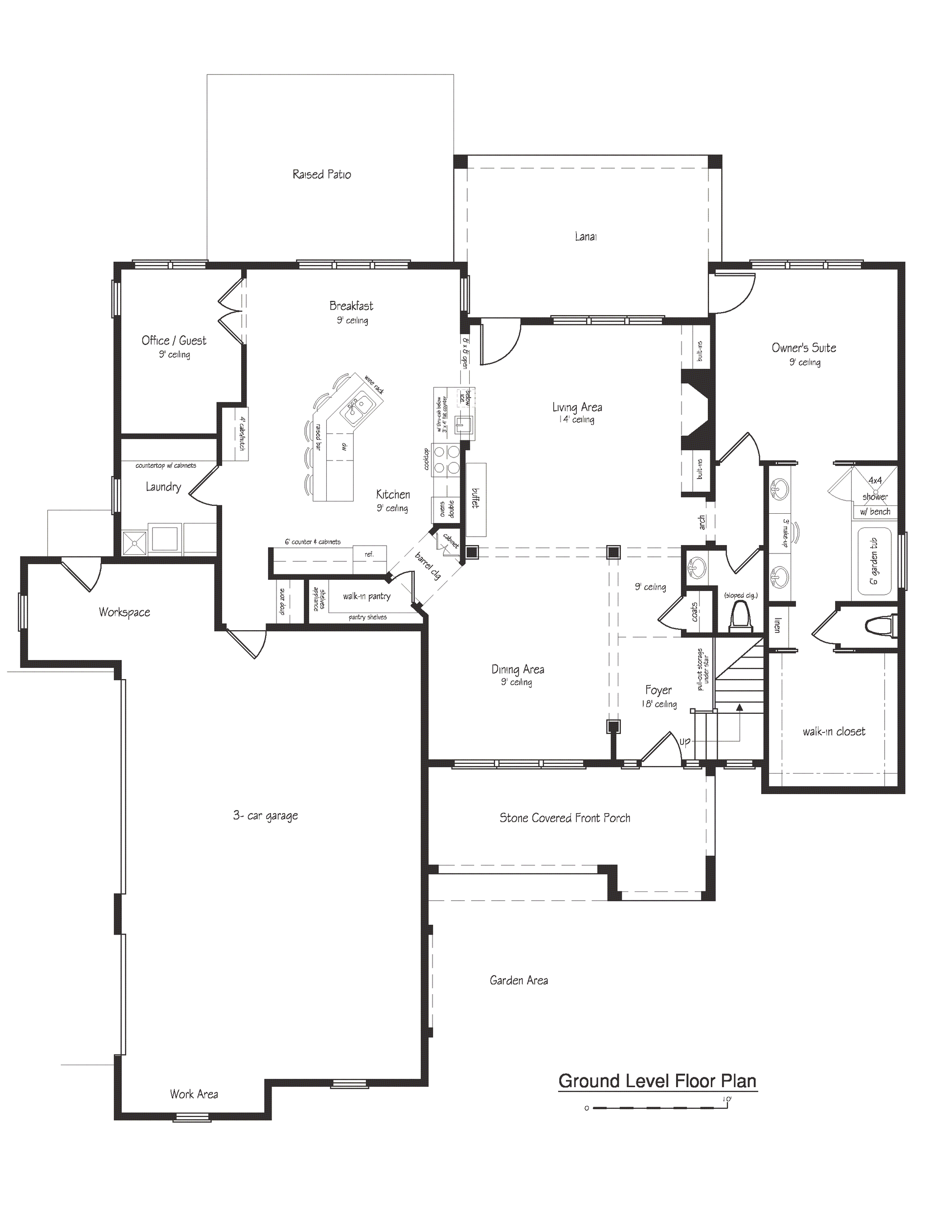 Brick Courtyard 2,568sf (3B/2.5b)