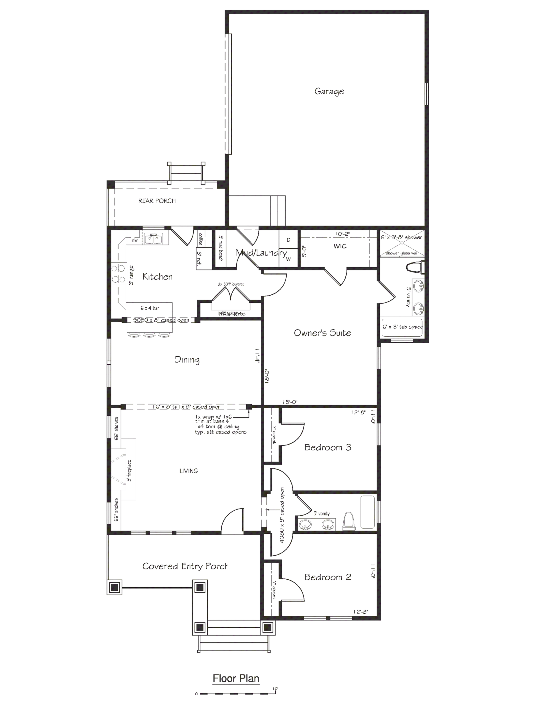 Welcome Home Timmy Shane Cottage* accessible Plan 1,776 sf (3B/2b)