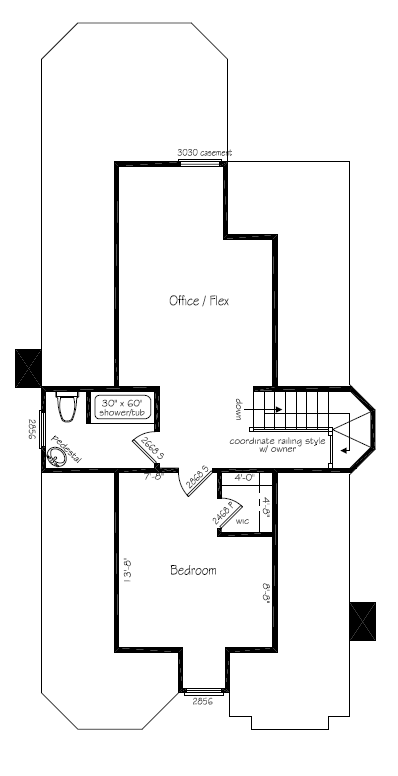 Grand Victorian 3,000sf (4B/4.5b/flex)