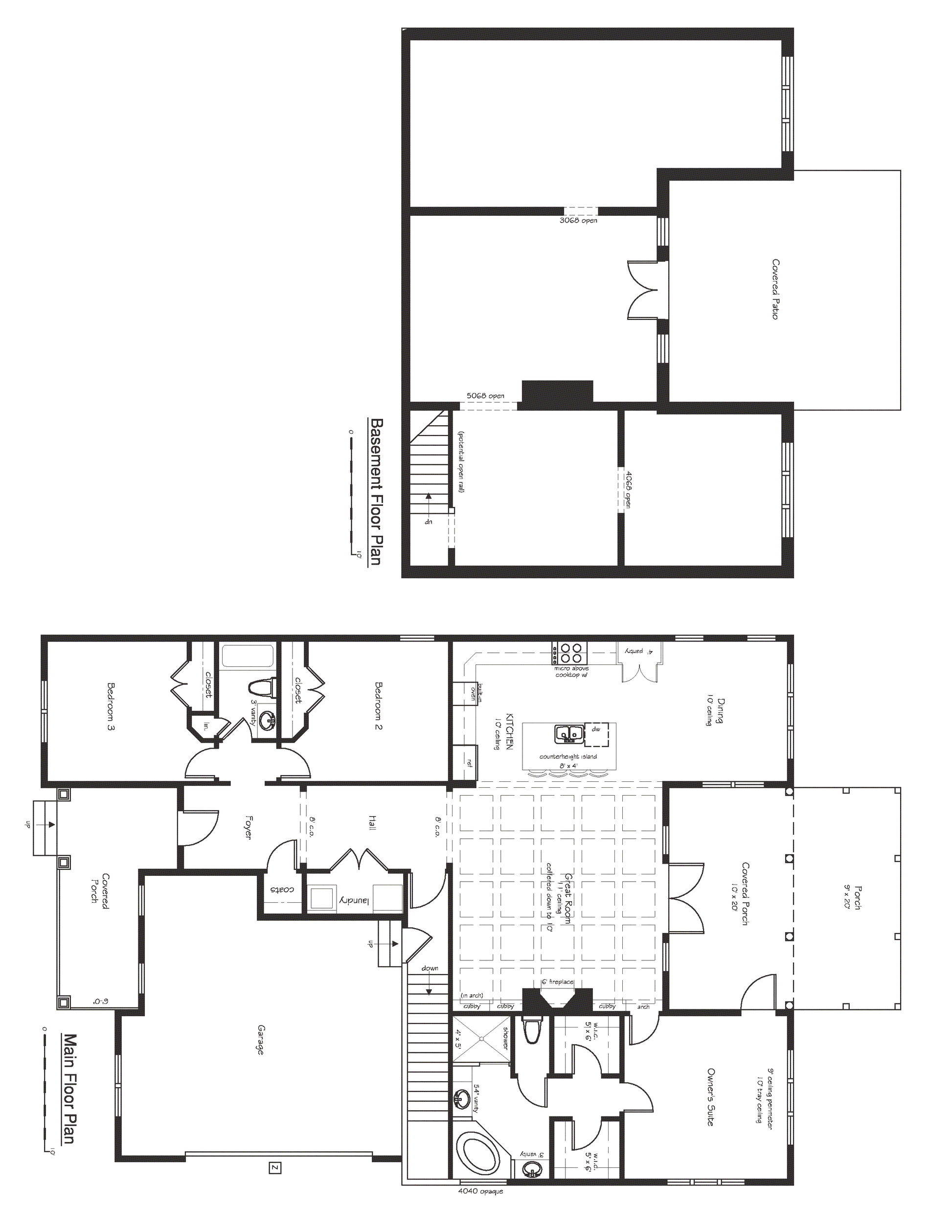 ZP2 Cottage with Basement 1,840  (3B/2b/basement)
