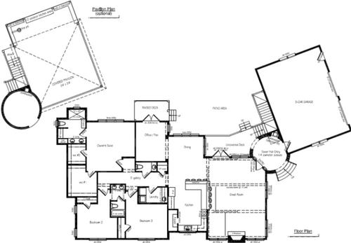 Turret Lodge 2,524sf (3B/2.5b/pavilion)